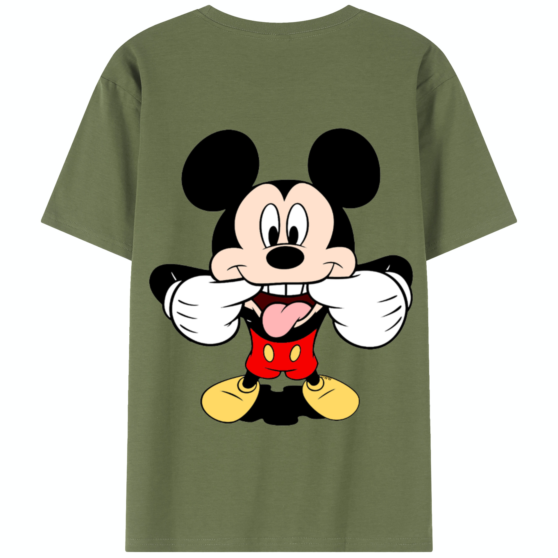 （画像用） ミッキーマウス Mickey Mouse 綿100％半袖Tシャツ（背面プリント）